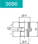 NIPPLO RIDUZIONE CILINDRICO -3686-