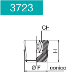 TAPPO MASCHIO CONICO (A SCOMPARSA) -3723-