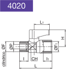 VALVOLA SFERA MASCHIO CILINDRICO/FEMMINA