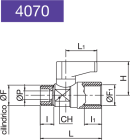 VALVOLA SFERA MASCHIO CILINDRICO/FEMMINA(SERIE CORTA)