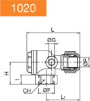 NON RETURN VALVE FEMALE HORIZONTAL WITH NUT