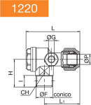 NON RETURN VALVE MALE HORIZONTAL WITH NUT