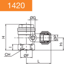 NON RETURN VALVE FEMALE VERTICAL WITH NUT