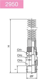 SWIVEL STRAIGHT MALE CONICAL WITH SPRING