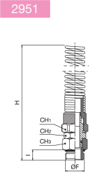 SWIVEL STRAIGHT MALE CYLINDRICAL WITH O-RING AND SPRING