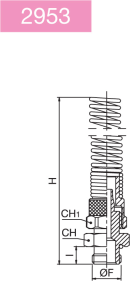 STRAIGHT MALE CYLINDRICAL WITH O-RING AND SPRING