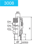 SWIVEL STRAIGHT MALE CONICAL 