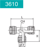 TEE BAYONET/MILLED NUTS