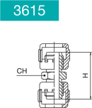 STRAIGHT CONNECTOR BAYONET/MILLED NUTS -3615-