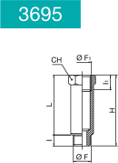 MALE/FEMALE EXTENSION PARALLEL -3695-