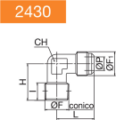 RACCORDO L MASCHIO SMUSSO 45°