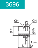 BULKHEAD FEMALE-FEMALE -3696-