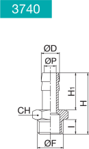 HOSE CONNECTOR MALE CYLINDRICAL