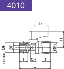 MINI BALL VALVE MALE CONICAL / FEMALE