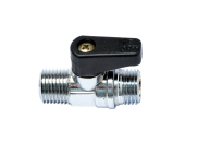 MINI BALL VALVE MALE CONICAL / MALE CYLINDRICAL