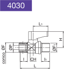 MINI BALL VALVE MALE CONICAL / MALE CYLINDRICAL
