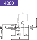 MINI BALL VALVE MALE CYLINDRICAL/MALE CYLINDRICAL