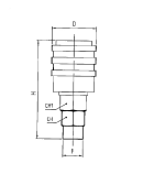 QUICK COUPLER WITH SLEEVE FOR RUBBER HOSE