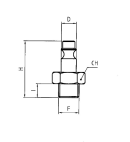 QUICK COUPLING MALE THREAD TEMPERED STEEL