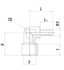 ELBOW HOSE CONNECTOR 90° FEMALE