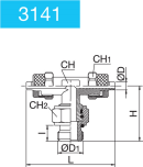 T GIREVOLE MASCHIO CILINDRICO CENTRALE C/OR VITON