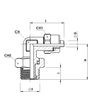 SWIVEL ELBOW MALE CYLINDRICAL 