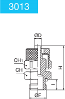 STRAIGHT MALE CYLINDRICAL WITH O-RING VITON