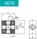 4 WAY DISTRIBUTION FRAME ANODIZED