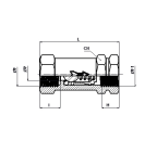 ONE-WAY VALVE FEMALE/FEMALE FKM