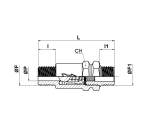 ONE-WAY VALVE MALE/MALE FKM