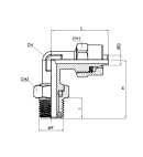 ELBOW SWIVEL central MALE CONICAL