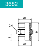 NIPPLO CILINDRICO CON OR VITON 