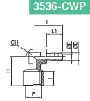 ELBOW HOSE CONNECTOR 90° FEMALE CW510L